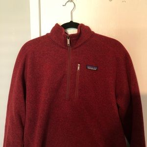 Men’s L Patagonia quarter zip burgundy